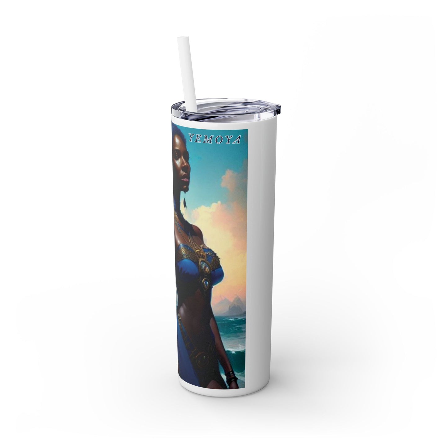 Yemoya/ Yemaya Skinny Tumbler with Straw, 20oz