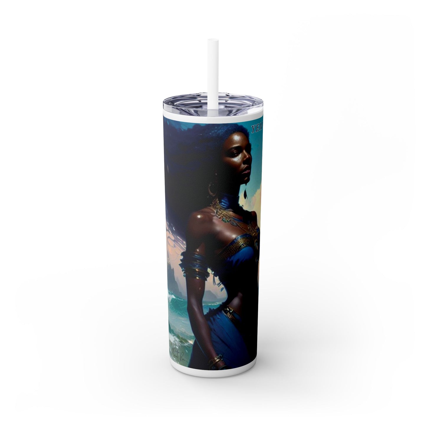 Yemoya/ Yemaya Skinny Tumbler with Straw, 20oz