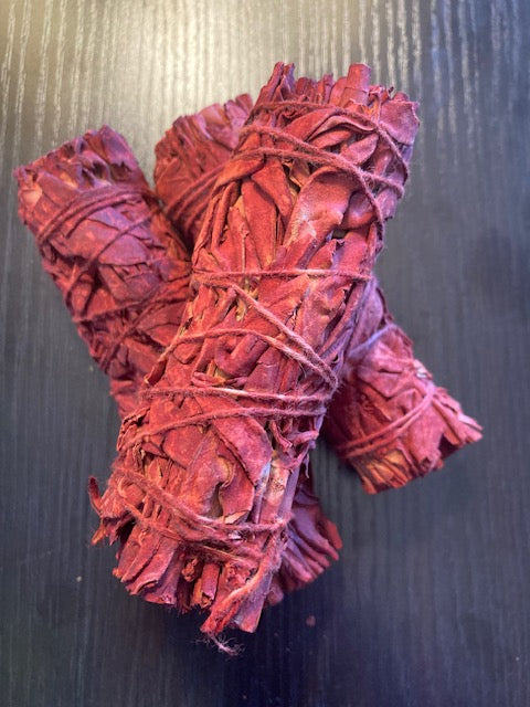 4" Dragon's Blood Sage Smudge Stick