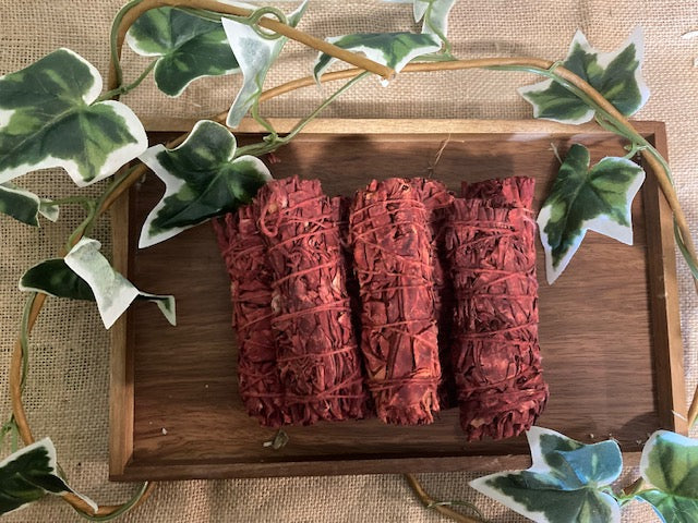 4" Dragon's Blood Sage Smudge Stick